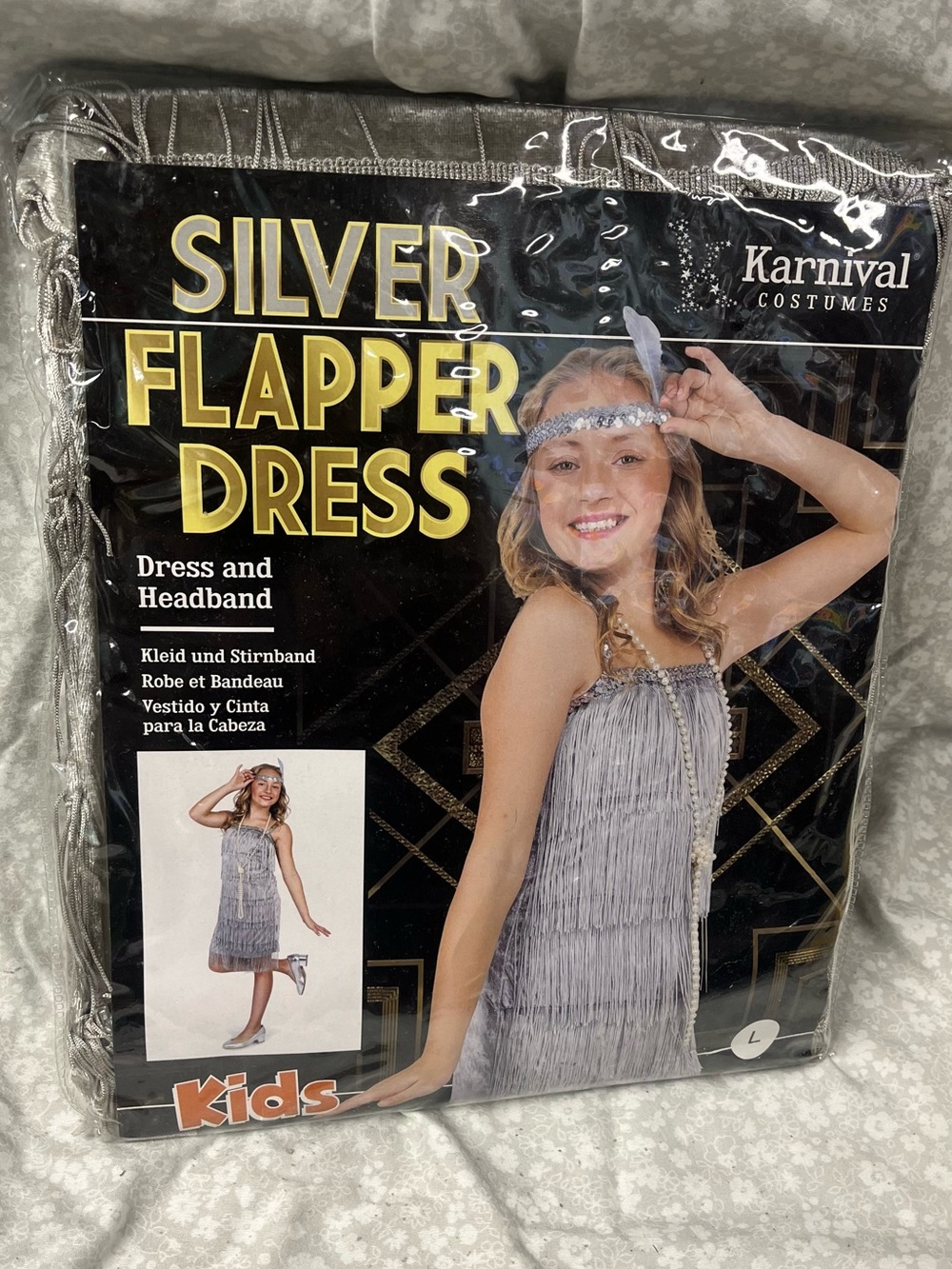 NEW Silver Flapper Dress
